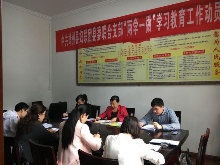 靖州县妇联团县委联合支部“两学一做”学习教育工作动员会_副本.jpg