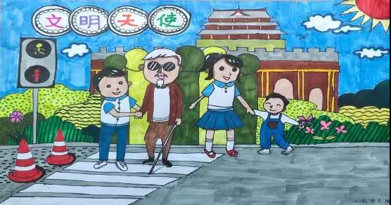 芙蓉完小用儿歌绘画促文明出行“两不乱”7.jpg